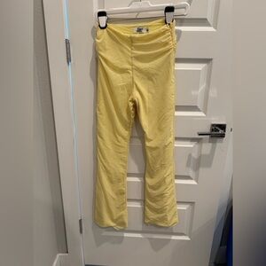 Tiger Mist Yellow Mesh flare pants